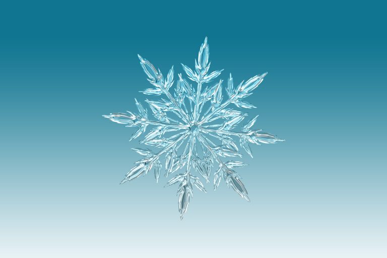 A crystal snowflake
